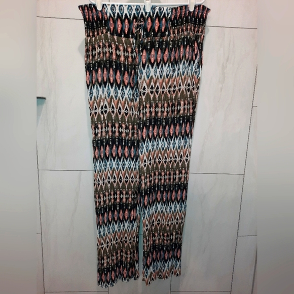 Peace & Pearls soft print pullon flowy pant size XXL 2X excellent used condition - Picture 1 of 8
